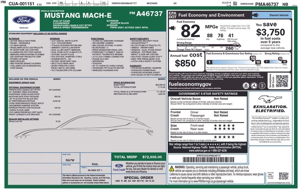 ford mustang mach-e 2023 3FMTK4SXXPMA46737 image